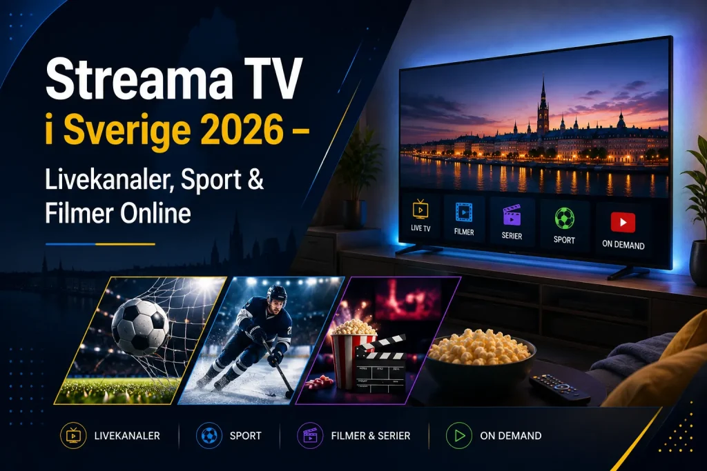 Streama TV i Sverige 2026 – Livekanaler, Sport & Filmer Online